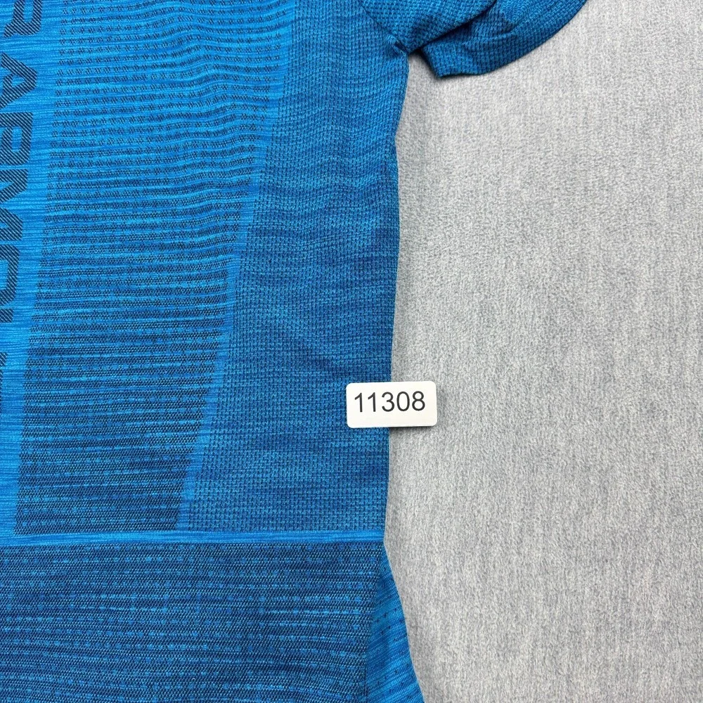 Under Armour T Shirt Mens Large Blue Vanish Seamless Workout Athletic‎ Gym Tee